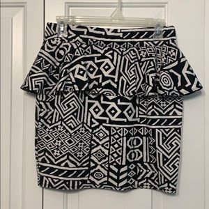 Printed peplum skirt